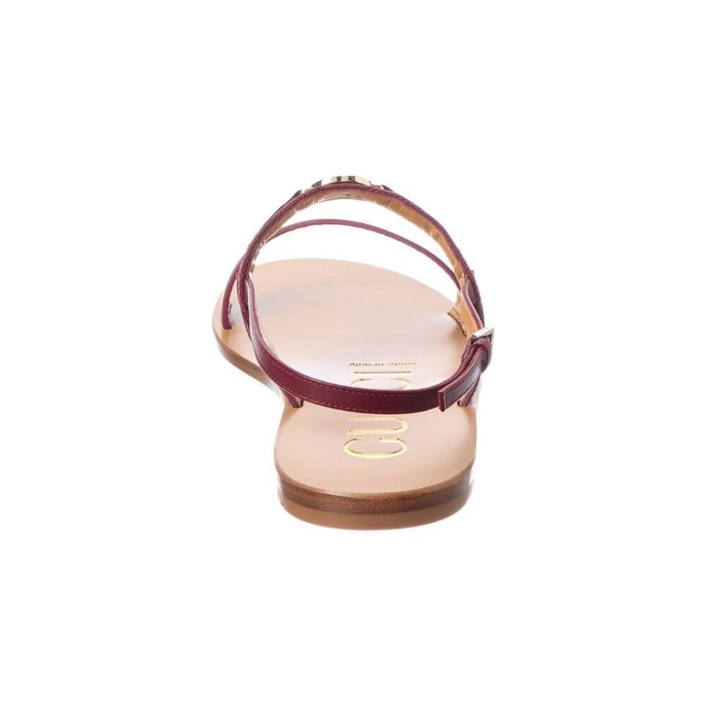 Gucci Gg Leather Sandal, Beige - Picture 3 of 5